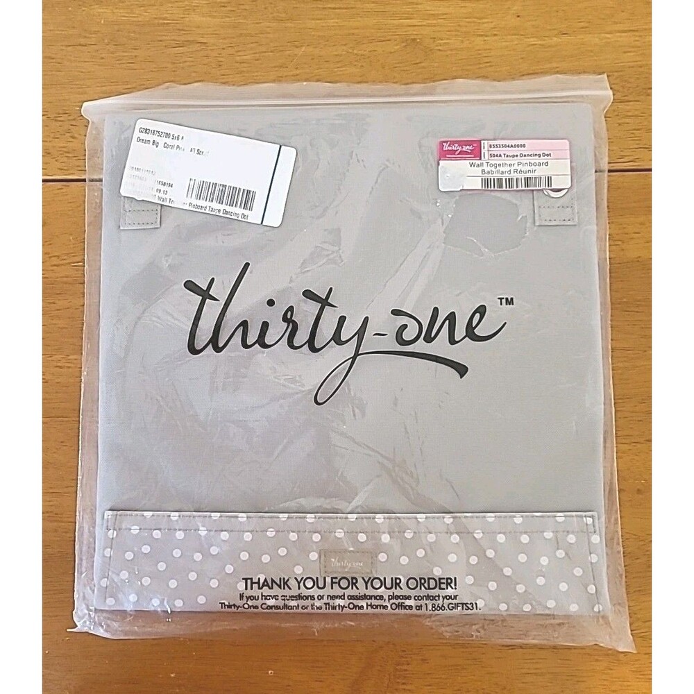 NEW 31 WALL TOGETHER PINBOARD THIRTY ONE DANCING DOTS TAUPE 12x12